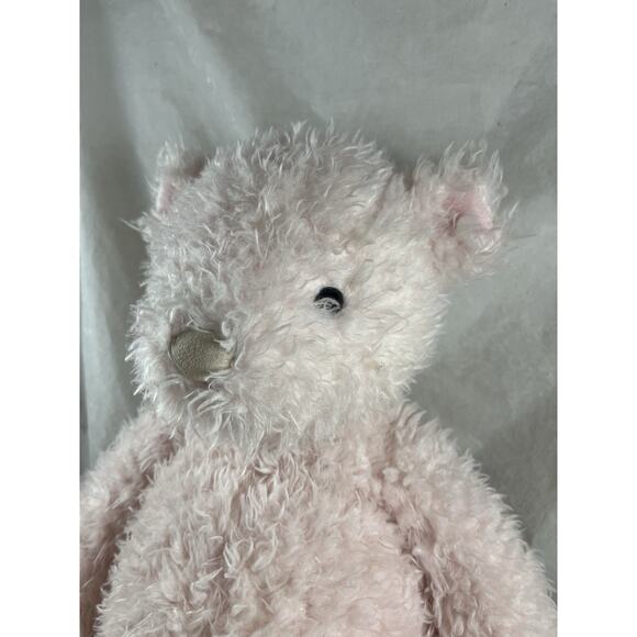 Jellycat Baby London Whisper Pink Bear Angora Plush Stuffed Animal Retired Rare - Picture 4 of 12